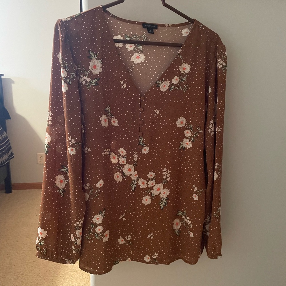 Pretty Ann Taylor Factory Blouse XL